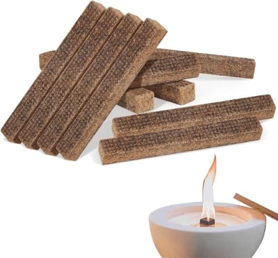 Continuous Wax Eater Wick - 10 Stukken - Permanente Wick - Dikke Kaarswick - Voor Betonvuur - Smeltlicht en Kaarsresten - 2 cm