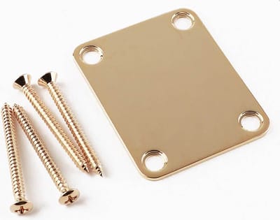 Fender 991447200 Gouden Nekplaat voor Gitaar en Bas - Vintage Stijl