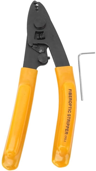 Dailygoods- Glasvezelstripper Ergonomisch - 3 Poorten - Precisie Snijoppervlak - V-vormige Klep - Hex Sleutel - Comfortabele Handgreep - Fiber Stripper