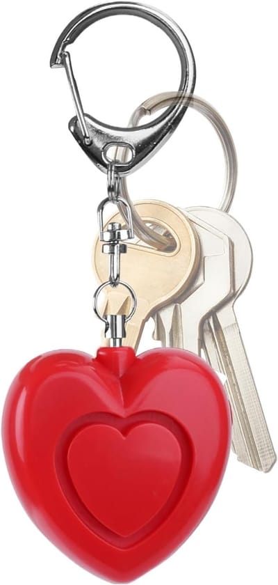 Persoonlijk Alarm - Veiligheidssleutelhanger - Persoonlijke Veiligheid - 125dB Luid Geluid - 6x4.5x3 cm - Rood