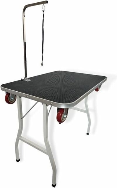 Trimtafel Honden Max Premium - Met Wielen en Trolley Functie - Met Trimarm en Trimlus - Anti-Slip Werkblad - Inklapbaar - Voor Hond en Puppy