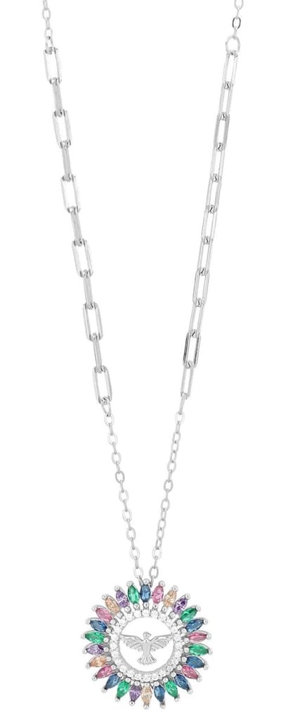 AKZENT Akzent damesketting met hanger "Endrik" van 925 Sterlingzilver, gerhodineerd, duurzaam