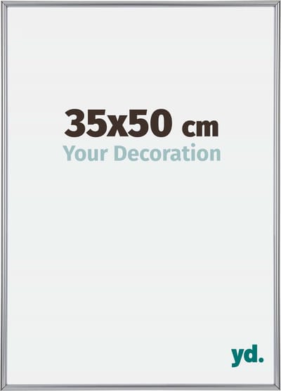 Your Decoration - Fotolijst 35x50 cm - Kunststof - Zilver Hoogglans - Annecy