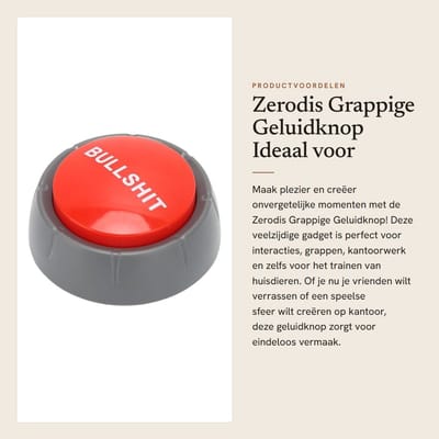 Dailygoods - Grappige Geluidknop - Ideaal voor Dieren Training, Kantoor en Spellen