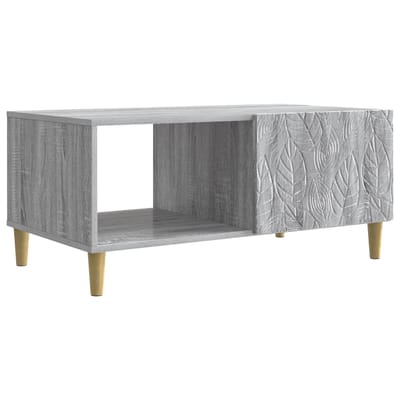 vidaXL - Salontafel - Grijs - Sonoma - 90 - x - 50 - x - 40 - cm - Bewerkt - hout