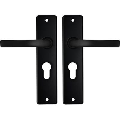 AXA binnendeurbeslag (basic) Edge kruk blok PC55 Zwart (Set)