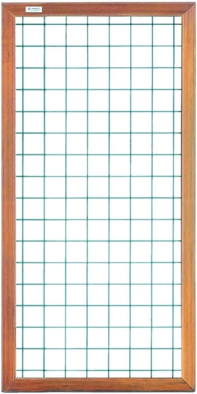 Tuinscherm Schutting - Hout Draadmat - Planten Ondersteunen - Robuust Hardhout Frame - 90x180 cm - Natuurlijk