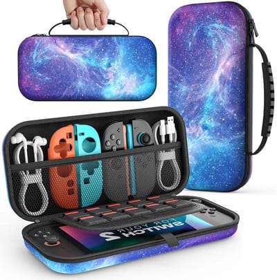 Draagbare Beschermhoes voor Nintendo Switch 2 (2025) met Hard Shell, Ruimte voor 10 Cartridges en Accessoires, Ideaal voor Reizen en Spellen
