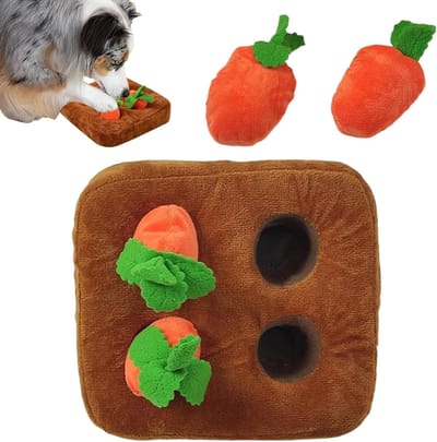 Snuffelmat Honden - Voederspel Puppy - Stimuleert Natuurlijk Gedrag - Zachte Veilige Materialen - 21.5 x 21.5 x 8.5 cm