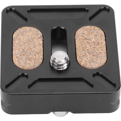 Plaque de dégagement rapide pour caméra avec vis 1/4 pouce Alliage d'aluminium Prise sécurisée pour DSLR Hybride Action beige