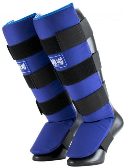 Super Pro Combat Gear Scheenbeschermer Savior Blauw/Wit Medium