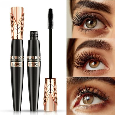 4D Mascara Waterproof Dikke Curling Lengte Niet bloeiend Blijvende make-up Ms.must-have Fiber Mascara