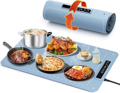 Voedsel Warming Mat - Verwarmingsmat Voedsel - Voedsel Warm Houden - Siliconen Materiaal - 1.89 Kilogram - Blauw