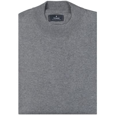 Ragman Trui Turtleneck Knitted Cotton Cashmere Grijs / male