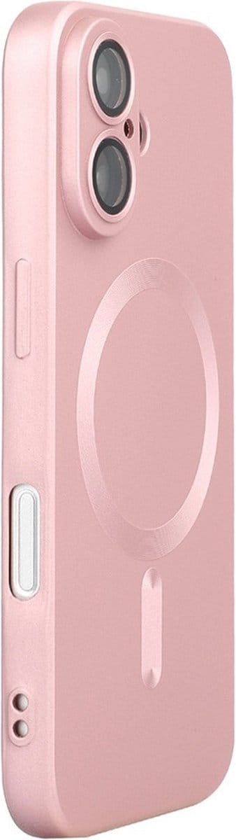 ENKAY Hoesje - Geschikt voor iPhone 16 Hoesje - ENKAY Colour TPU Back Cover met Camera Lens Protector - MagSafe Compatible - Roze