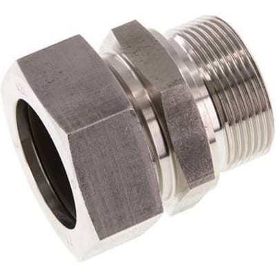 G 1 1/2'' Buitendraad x 42L RVS Rechte Snijring Koppeling 160 Bar DIN 2353 - FL2S-MC-ST-112G-42-L