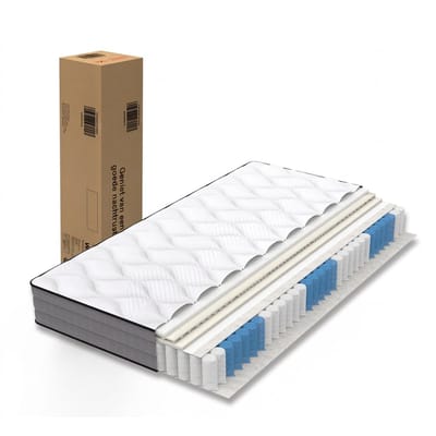 Deluxe Pocketvering Matras 90x200 cm H3 – 20 cm Hoog – 1000 Veren – 7-Zones Matras met Lyocell Hoes – OEKO-TEX