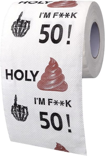 Grappig toiletpapier voor 50e verjaardag - Cadeau-ideeën voor heren en dames
