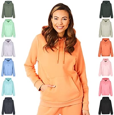 Dames Capuchon Hoodie Sweatshirt Top - Oranje Loungewear