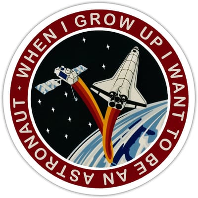 NASA When I grow Up I Want to Be An Astronaut Sticker Maat S (max. 10 x 10cm)