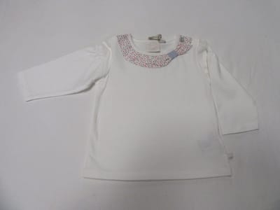 noukie's , meisje, t-shirt lange mouw , wit , kraagje , 2 jaar 92
