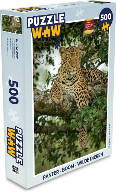 Puzzel Panter - Boom - Wilde Dieren - Legpuzzel - Puzzel 500 stukjes