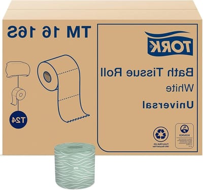 Badkamer Rollen - Toiletpapier - Hygiënisch Werken - Gemaakt van gerecyclede vezels - 48000 Vellen - Wit