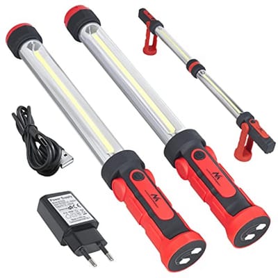 COB LED XXL Werkplaatslamp - 2x Oplaadbare LED Lamp met Dual Modi en Magneet