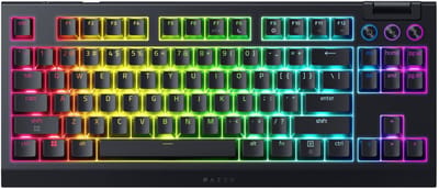 Razer BlackWidow V4 TKL HyperSpeed - Orange Mechanical - Gaming Toetsenbord - Zonder Numpad - Engels (US international) - Zwart