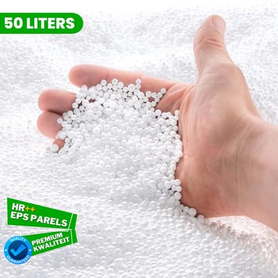 EPS Vulling 50 Liter-Navulling voor Zitzak-Poef -Kussen-Premium EPS Beads-Antistatisch-Reukloos-Voor Binnen-Buiten