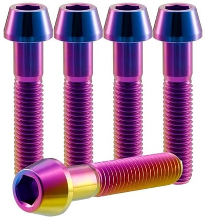 Fiets Voorbouw Schroeven - Fietsbouten Stuurpen - Fiets Onderhoud - GR5 Titaniumlegering - M8x1.25x35mm - Candy Kleur