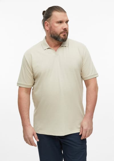 Polo met gestructureerd jacquard en ribgebreide randen s.Oliver