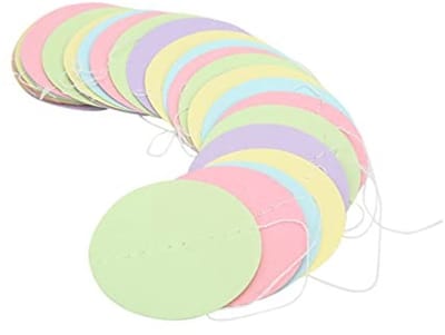 Dailygoods- Cirkelpoort Herbruikbaar - Feestdecoratie - Papierslingers - Kleurrijk - Set van 5 - Indrukwekkend effect