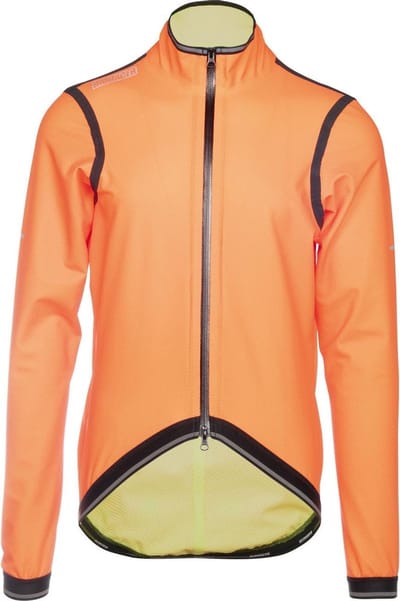BIORACER Kaaiman - Regenjas Winter - Heren - Fluor Oranje - Skin-Technologie & Waterdicht - Aansluitend - Maat XXS
