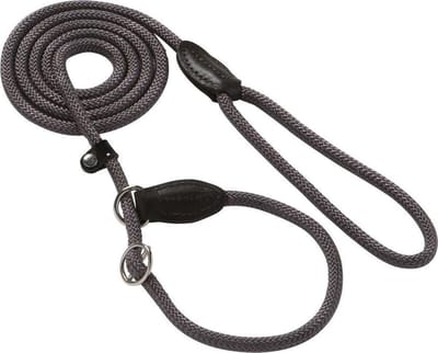 LOUZIR Cesar Millan Sliplijn -Nylon - Hondenriem -verstelbaar- Bruin  - 130 cm