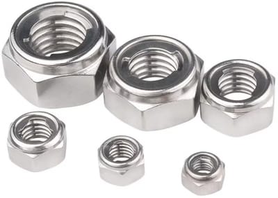Dailygoods- Zeskantmoeren zelfborgend - Roestvrij Staal - Borgmoeren - Stopmoeren - Bevestigingselementen - 5 Stuks