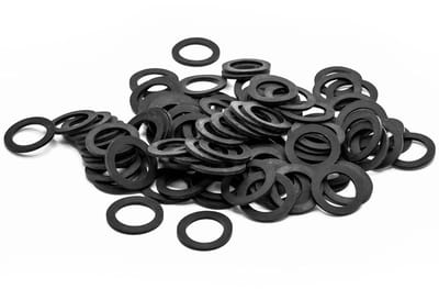 Platte Rubber Pakking - Afdichtingsring - Water Installaties - Hoge Temperatuurbestendig - 30x21x2 mm - Zwart