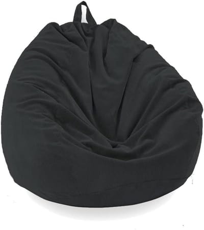 Zitzakhoes - Luie stoelhoes - Ontspannen Zitten - Wasbaar Materiaal - 85x110 cm - Zwart