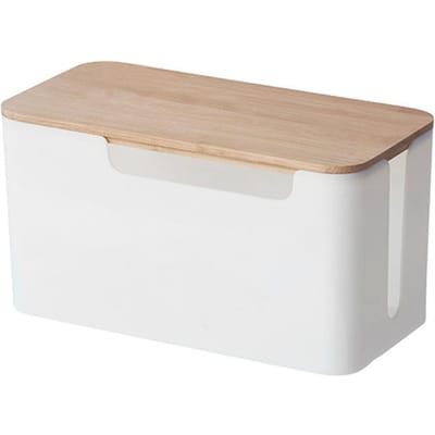 Kabelmanagement Box Kabel Organizer Box Draadbeheer Organizer Afdekking Verberger voor Bureau Thuis white