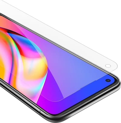 Cadorabo Screenprotector geschikt voor Oppo A94 5G - Pantser film Beschermende film in KRISTALHELDER Geharde (Tempered) display beschermglas in 9H hardheid met 3D Touch