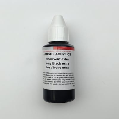 Acrylverf Ara 100ml - Ivoorzwart extra - A74