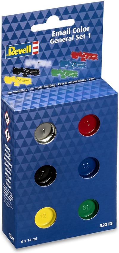 Revell Hobbyverf Enamel verf - 32213 Verfkleuren Basisset - Glanzend - 6x14ml - Enamel Set Verf set
