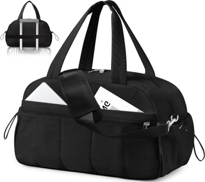 Grote Sporttas voor Dames - Lichtgewicht Weekendtas met Waterdichte Compartment, Ideaal voor Gym en Reizen, 24L Duffle Bag en Cabin Bag