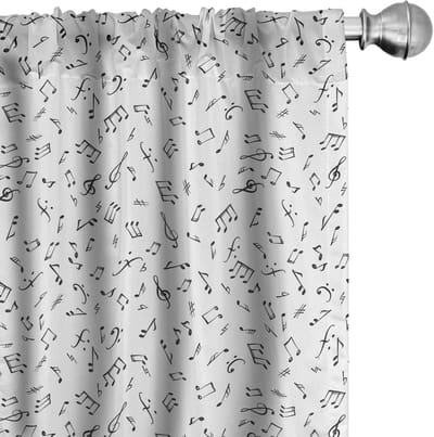 ABAKUHAUS – Zwart-Wit Voorhangen 2x75x225 cm – Mikrofaser, Halbdunkel
