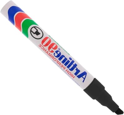 Permanente Marker - Beitelpunt Stift - Tekenen en Schrijven - Sneldrogende Inkt - 2mm - 5mm - Zwart