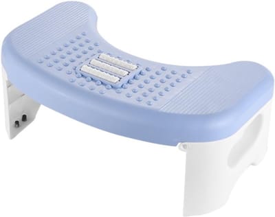 Opvouwbare Toiletkruk - Kruk voor Toilet - Gezonder Poepen - U-vormig Ontwerp - 46 x 26 x 18 cm - Wit