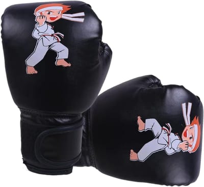 Kinder bokshandschoenen - Jongeren handschoenen - Boksen en training - Verstelbare polsband - 669x984 inch - Zwart