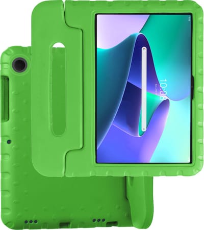 Hoesje Geschikt voor Lenovo Tab M10 Plus (3e / 3rd Generatie) - Kinderhoes Shockproof Bumper - Kidsproof Case - Tablet Hoes - Kinder Hoes Cover - Groen