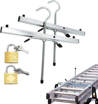 Ladderklemmen - Ladderslot auto - Veilig transport - Robuust ijzer - Universeel - Zilverkleurig