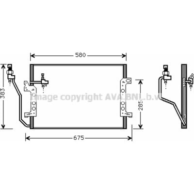Condensator, airconditioning AVA COOLING MSA5330 AVA